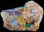 Malachite with Azurite Crystal Specimen - Morocco #60731-2